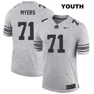 Youth NCAA Ohio State Buckeyes Josh Myers #71 College Stitched Authentic Nike Gray Football Jersey XE20F02YK